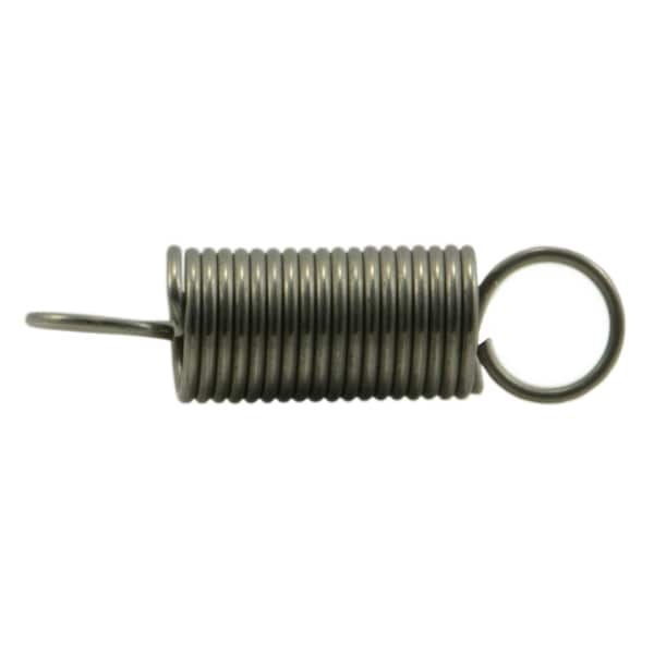 Midwest Fastener 1/4" x 0.026" x 1" 18-8 Stainless Steel Extension Springs 3PK 38804 - main